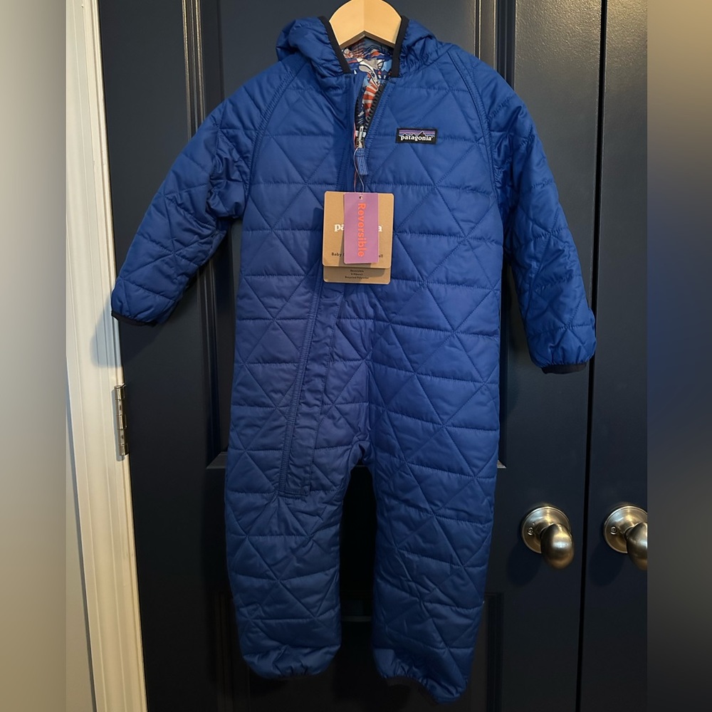 Patagonia Baby Reversible Puff-Ball Bunting *NWT*